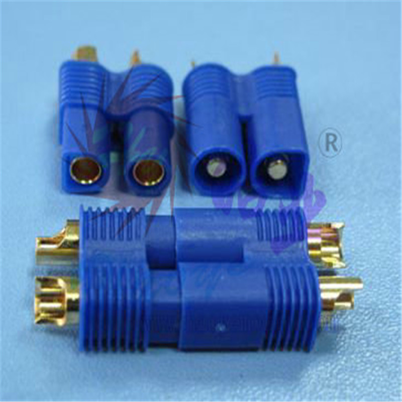 HY021-01801  EC3 gold plated connector with one blue housing