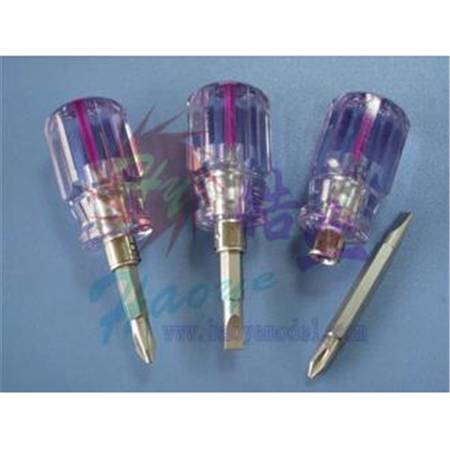 HY013-14301  水晶胶柄双头批
