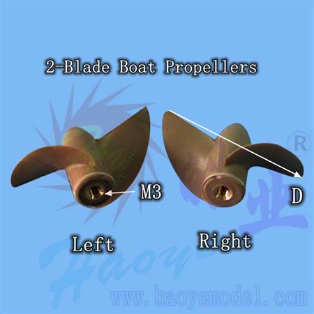 HY038-01409~16 M3(Left+Right)2-Blade Boat Propellers