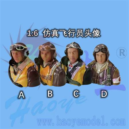 HY031-02601A~2604D 仿真飞行员头像